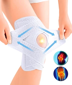 Knee Brace Compression Support Meniscus Tear Knee Pain Relieve Arthritis Sport - Picture 1 of 23
