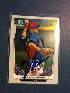 Cleveland Indians MATT WHITEHOUSE Signed Chrome Card