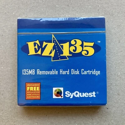 SyQuest EZ Drive, 135MB, Removable Hard Disk Cartridge, EZ 135, NEW & SEALED - Image 1 of 2