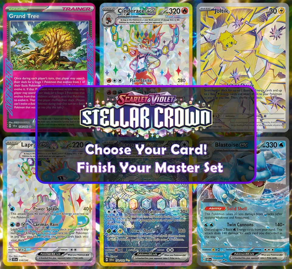 Stellar Crown - Pick your card- Holo, Reverse Holo, Common, Uncommon - Image 1 of 1