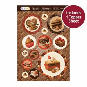 FOGLIO TOPPER CIOCCOLATO CUORE HUNKYDORY ADORABILE SEGNABILE PER CARTE/ARTIGIANATO