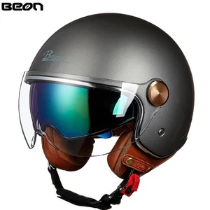 BEON B120 Motorcycle Helmet Twin Shield Motorbike helmet Black XL - Picture 1 of 11