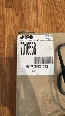 Sub Zero 7016558 Defrost Heater Factory Certified Part New OEM In Box - Image 1 of 2
