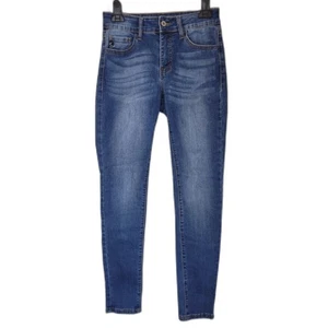 Kancan Dark Wash Mid Rise Skinny Jeans - Picture 1 of 4