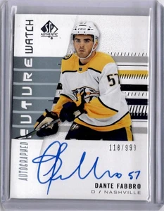 Dante Fabbro Future Watch Auto 118/999 #179 2019-20 SP Authentic RC Predators - Picture 1 of 2