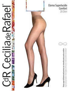Cecilia De Rafael Eterno Super Lucido 20 COMFORT Pantyhose Tights - Size 6 XXL - Picture 1 of 7