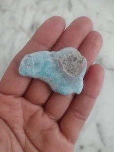 Dominikanische Republik LARIMAR Steinpräparat Kristall poliert seltener Stein L12 - Bild 1 von 6