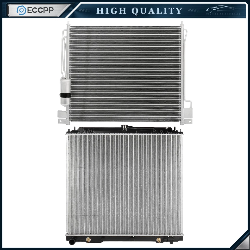 Aluminum Radiator & AC Condenser Cooling Kit For 2005-2017 Nissan Frontier - Image 1 of 4