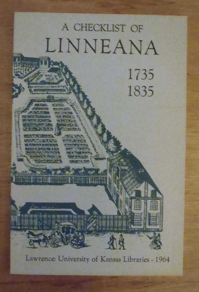 A Checklist of Linneana 1735-1835 in the University of Kansas Libraries - 1964 - Image 1 of 4