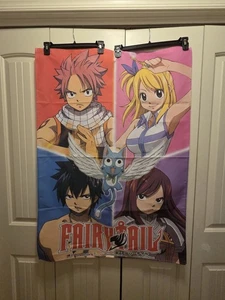 Fairy Tail Anime Cloth Poster Wall Scroll 42x30 Inch Rare - Picture 1 of 8