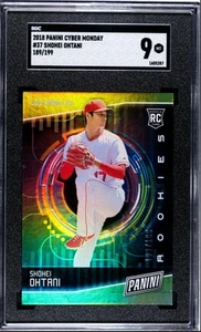 2018 Panini Cyber Monday #37 Shohei Ohtani Rookie /199 SGC 9 Dodgers - Foto 1 di 2