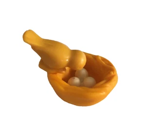 Playmobil Miniature Nest w/ eggs & yellow bird - C25 - Picture 1 of 2