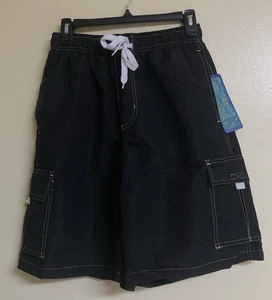 Herren Badehose Gr. S Cargo Style 6 Taschen PT Sportswear Schwarz Neu mit Etikett Neu - Bild 1 von 17