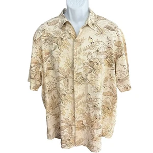 VTG Banana Republic Safari & Travel men's L button up all over print shirt - Picture 1 of 7