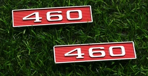 2 Piezas 460 Capó del Motor Cuchara Emblemas 3D Insignia Adhesiva para Coche Camión Cromo Rojo - Imagen 1 de 5