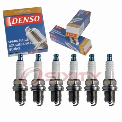 6 pc Denso Standard U-Groove Spark Plugs for 1992-1997 Volvo 960 2.9L L6 fu - Image 1 of 4