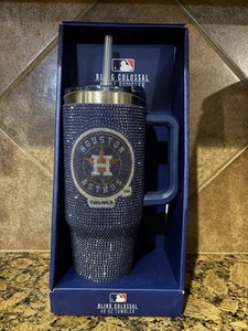 Houston Astros Bling Kolossaler Becher 40 Unzen Nieten Strass Diamant Blau - Bild 1 von 1