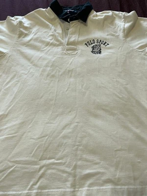 Camisa Polo Deportiva Ralph Lauren Algodón Rugby De Colección-XL-Marfil Foto 1 de 4