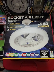 Bell + Howell 10.1 in. LED Color Changing Indoor White Ceiling Fan with Remote - Picture 1 of 4