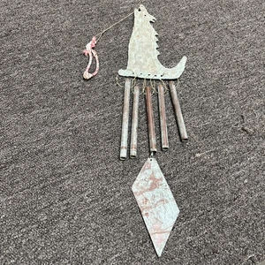 Heulender Wolf Kupfer Windspiel 6 1/2” x 25” - Bild 1 von 8