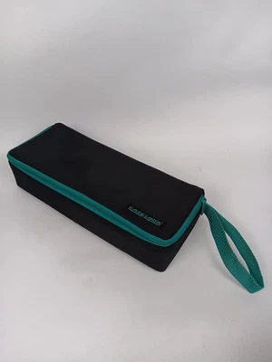 Case Logic Cassette 15-Tape Carry Case Holder Nylon Storage Black Teal Zipper  - Image 1 of 4