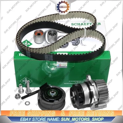 Kit tensor correa distribución bomba de agua INA para VW GTI Passat AUDI A4 2.0 FSI BPY Foto 1 de 4