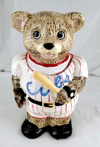 SIGMA / TASTESETTER 11" Barattolo Ceramica Biscotti Cubby Chicago Giocatore di Baseball - 1984 - Foto 1 di 8