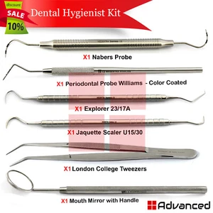 Perio Examination Kit Hygienist Nabers Probe Williams Explorer Curette Mirror #5 - Picture 1 of 7