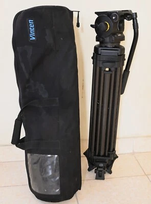 Trípode de fibra de carbono Vinten + cabezal fluido Vinten vision 100 con esparcidor (01241) Foto 1 de 4