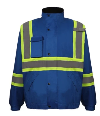 Blue High-Visibility Waterproof Fleece Jacket - Image 1 of 3