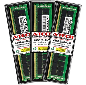 48GB 3x 16GB PC4-2666 RDIMM Supermicro 1029U-TN12RV-NEBS-DC Memory RAM - Picture 1 of 6