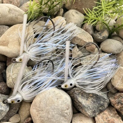 BIG RIVER BAITS 3-Pack 3/8-oz. Hand-Tied Blue Gizzard Swim Jigs with FREE SHIPPING!