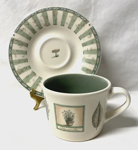 Vintage Pfaltzgraff Naturewood Flat Coffee Cup And Saucer 2 Piece Set - Picture 1 of 12