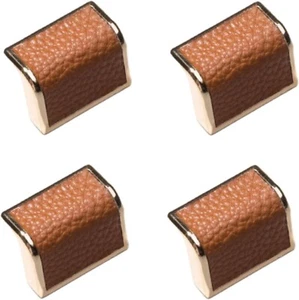 4 Color Leather Furniture Handle Door Pulls Drawer Wardrobe Cabinet Knob Z4 - Picture 1 of 7