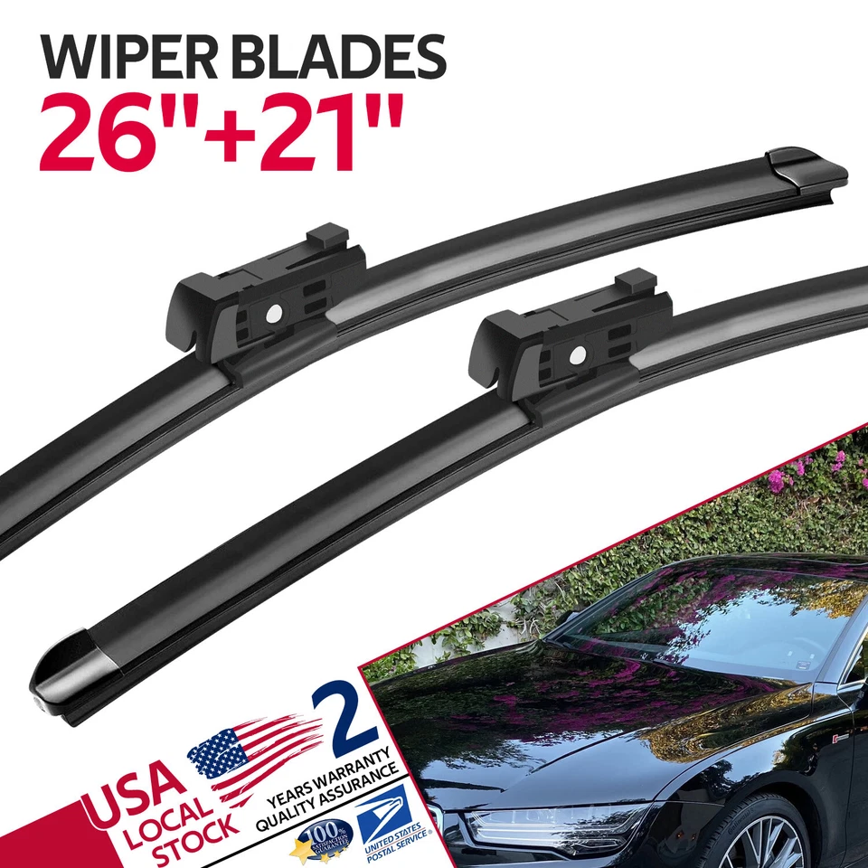 Juego de 2 limpiaparabrisas sin soporte de 26" y 21" para AUDI A6 QUATTRO 12 - 18 Foto 1 de 4