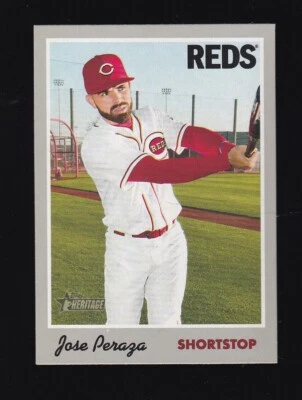 2019 Topps Heritage Jose Peraza #22 Cincinnati Reds - Image 1 of 2