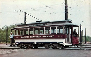 Boston Elevated Railway Pacific Traction Co 396 Seashore Trolly Maine Postcard - Picture 1 of 2