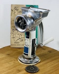 Vintage 1960 Rival 358 White Grind-O-Mat Meat Grinder Food Chopper - Picture 1 of 6