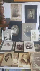 Antique /Vintage Photograph  Cabinet Card Mixed Lot Of 15 