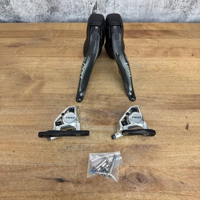 SRAM Red AXS E1 12-Speed Flat Mount Hydraulic Disc Brake Shifters + Calipers - Image 1 of 4