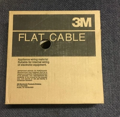 Cabo plano 3M/material de fiação do aparelho/50 pés/nunca aberto/26 AWG/#3801/34 - Imagem 1 de 2