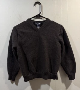 Kids Davis & Squire 100% Merino Wool Sweater, Size XL Black Long Sleeve Style - Picture 1 of 5