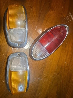 VOLVO 122 Amazon L/R Pair Turn signal 1 Taillight Lens & Bezels - Image 1 of 4