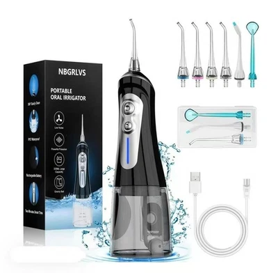 Limpiador de dientes con hilo dental de agua, 6 modos de limpieza de riego modelo tanque 350 ml Foto 1 de 4