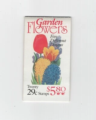 US #BK208 29c GARDEN FLOWERS COMPLETE BOOKLET OF 20 MNH OS145 - Image 1 of 2
