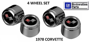 1978 Corvette Wheel Center Cap Set w/ Emblem for Aluminum Wheel 1978 Models - Bild 1 von 2