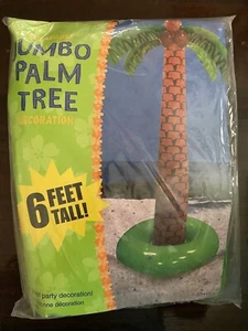 Amscan NEW JUMBO Inflatable Palm Tree 6’  Pool Party Decor Summer NIP - Picture 1 of 8