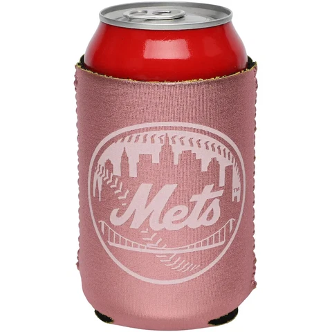 (2 PACK) NY METS ROSE GOLD DOUBLE SIDED CAN COOLERS KOOZIES FREE SHIP Cover