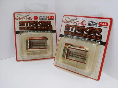 Striker/Skyhero spy drone World Tech Toys Rechargable Batteries 3.7v 500mAh 2 Pk - Image 1 of 4