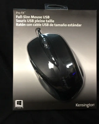 Kensington 72369 Pro Fit Wired Mouse USB - Black FOR PARTS ONLY!  Button Sticks - Image 1 of 3